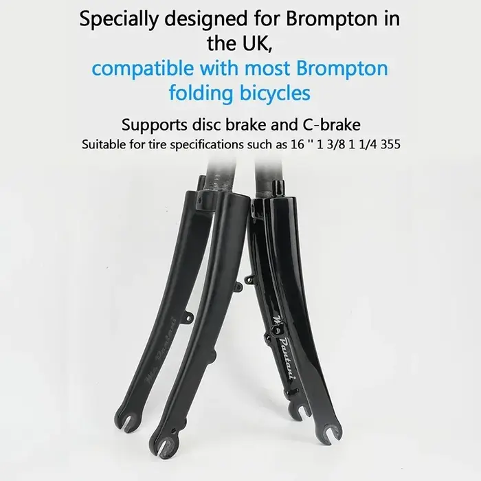 RIRO fourche de vélo pliante pour Brompton 16 ''355 1 1/4 1 3/8