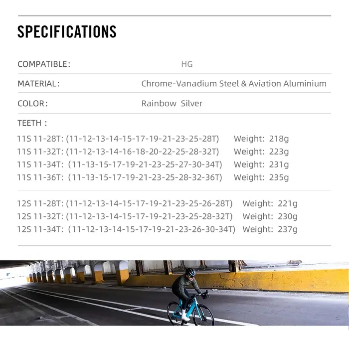 Pignon de vélo de route ultraléger
