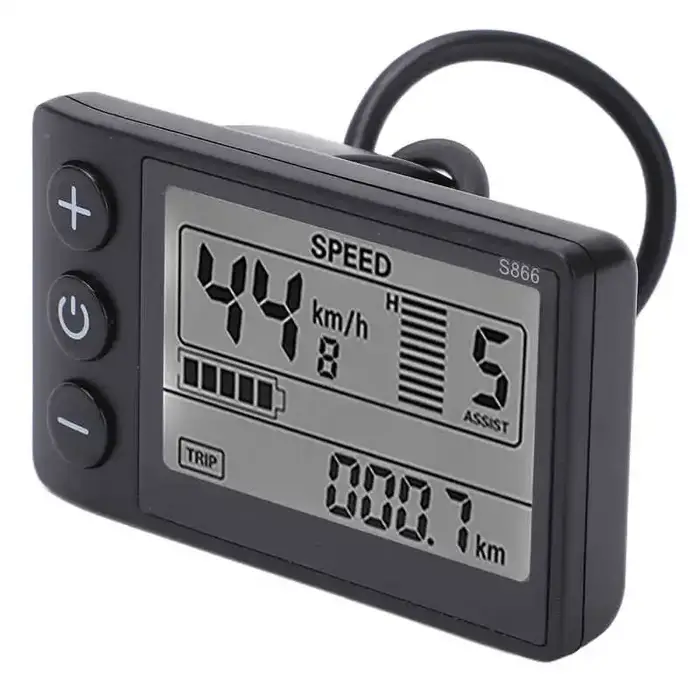Panneau de commande de compteur d'affichage LCD pour vélo électrique, prise étanche, moteur de vélo 