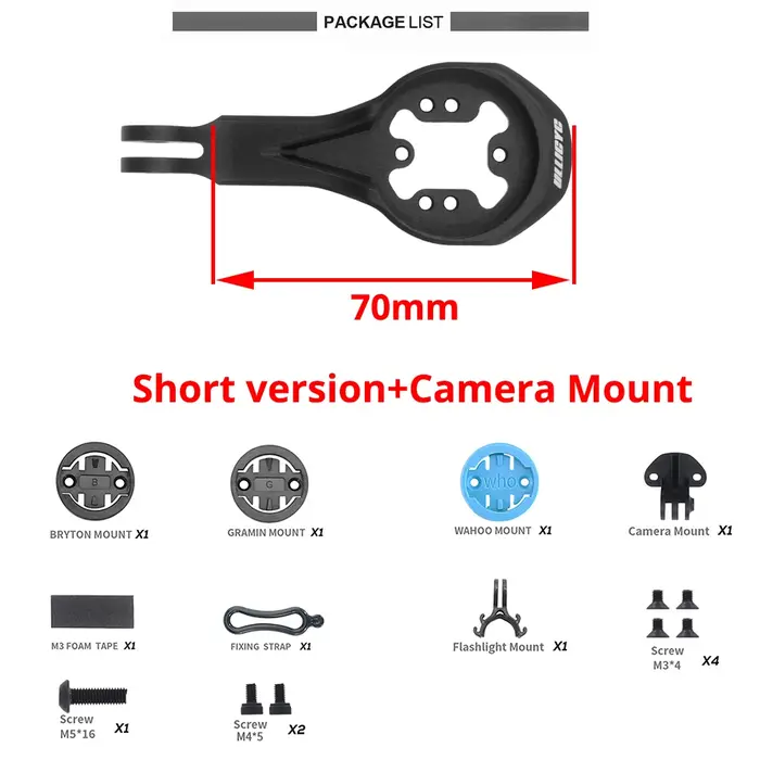 Pour Trek Bontrager Blendr BMC ICS Cervelo tige de vélo guidon avant Gopro Combo support pour Garmin Wahoo Bryton