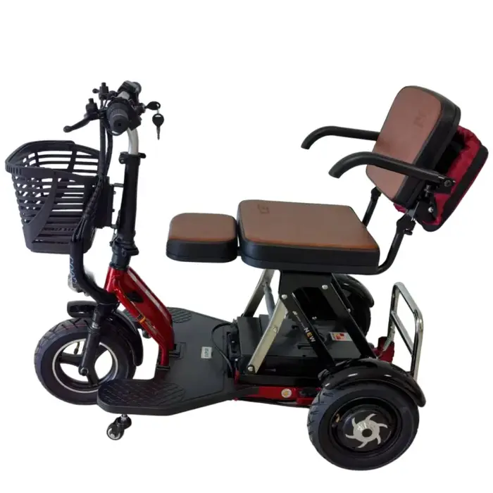 Trottinette de mobilité pliable à 3 roues amovible pour 2 personnes
