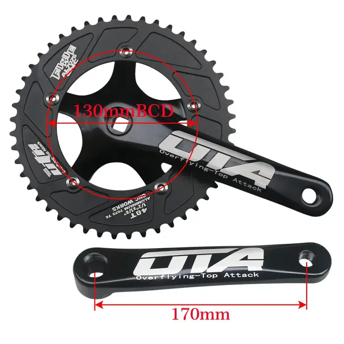 48T 44T vélo de route pédalier vitesse unique engrenage fixe