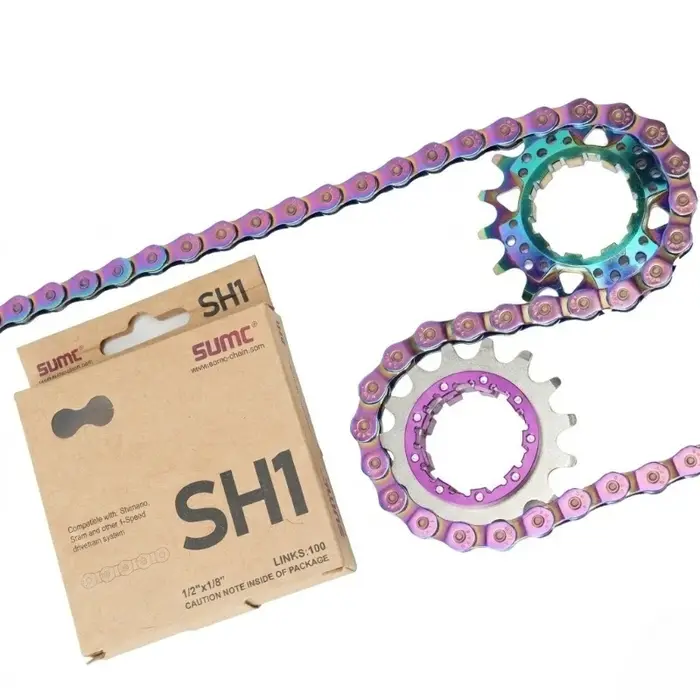 Chaîne professionnelle BMX demi-chaîne simple vitesse en acier haute résistance pour vélo à pignon fixe