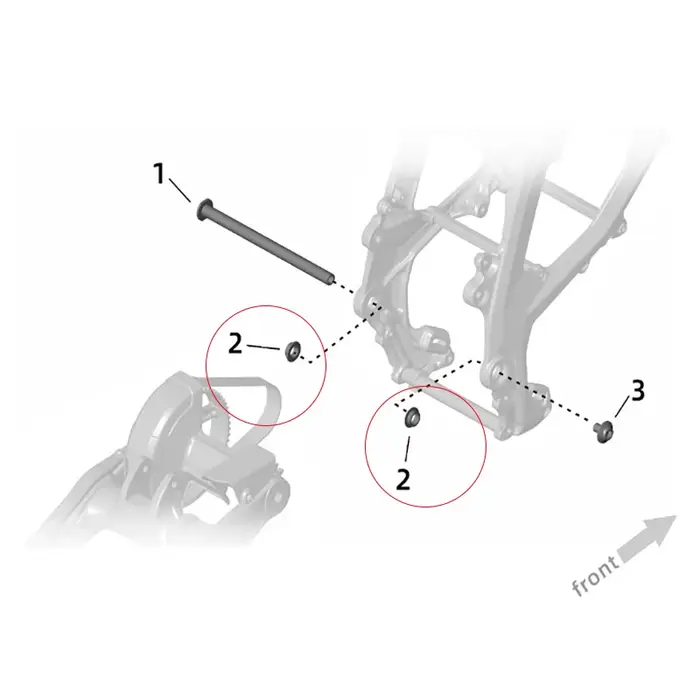 Boulons de fixation et renforts de cadre pour bras oscillant arrière d'origine OEM pour moto électrique tout-terrain Ultra Bee