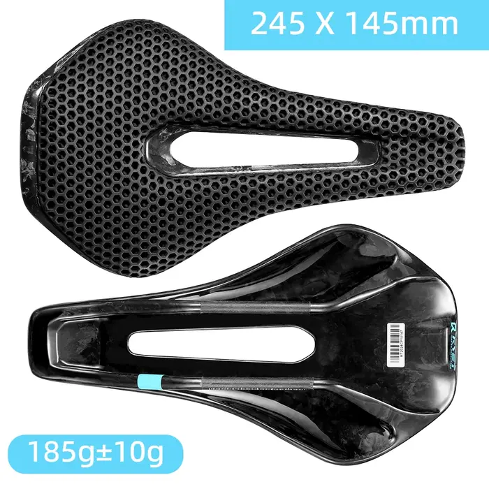 RYET 3D imprimé selle de vélo entièrement en carbone 245mm * 135/145/155mm