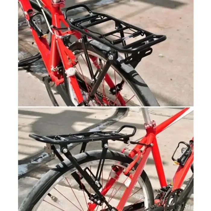 Porte-bagages arrière en alliage d'aluminium haute résistance pour vélo de route VTT et vélo pliant transport de charge 25kg