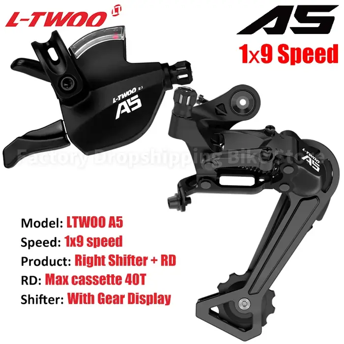 LTWOO A5 1X9 vitesses vtt vélo dérailleur groupe Compatible SHIMANO BANBOK 32T 36T Cassette volant VG chaînes pièces