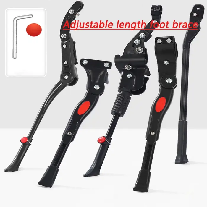 Béquille de vélo de route et VTT en aluminium réglable 24/26/27.5/29/700C – Support latéral arrière