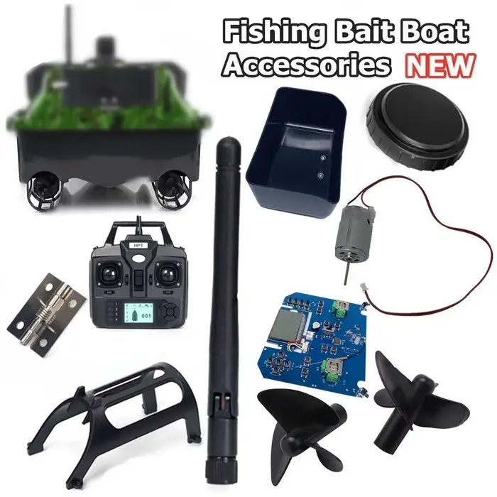 Propulseur de rechange à 3 lames pour bateau amorceur en plastique solide avec protections anti-herbes pour pêche sportive et navigation fluide
