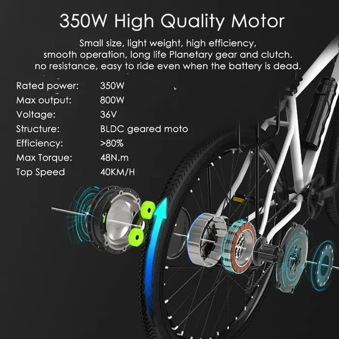 Kit de conversion de vélo électrique intégré avec batterie