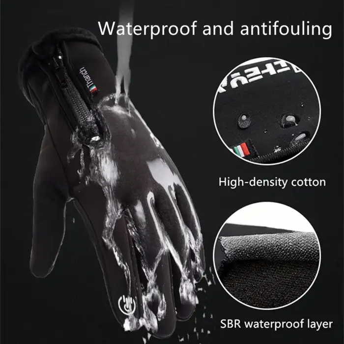 Écran tactile hommes gants de cyclisme imperméable hiver