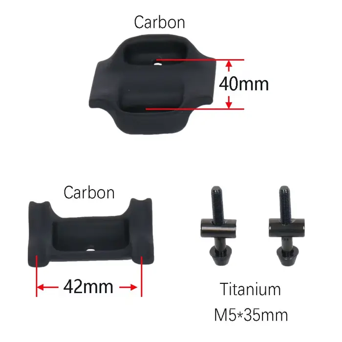 ELITA ONECarbon tige de selle remplacement fibre de carbone couvercle supérieur Base boulons en tita