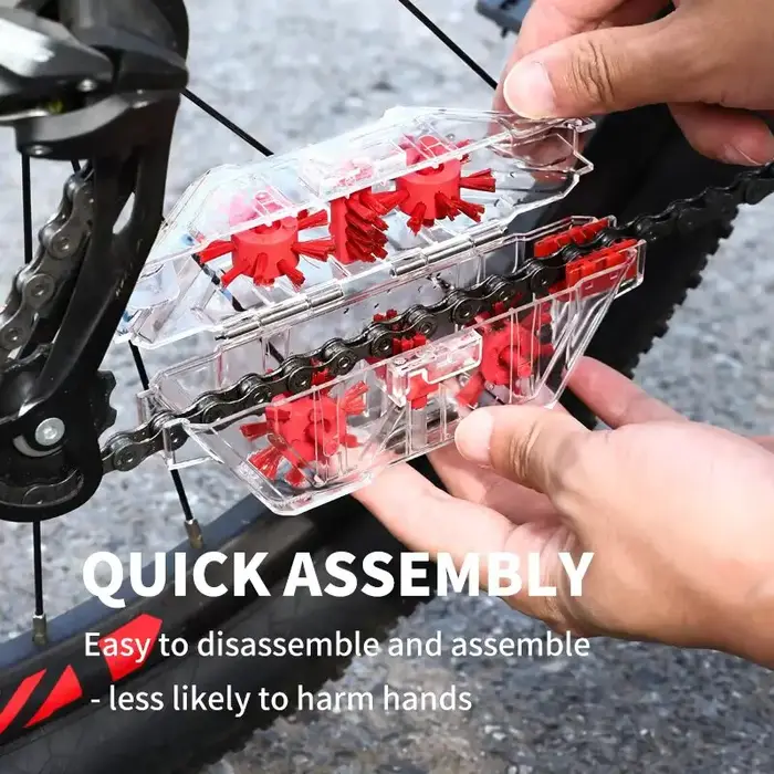 Nettoyeur de chaîne de vélo à dégagement rapide/installé