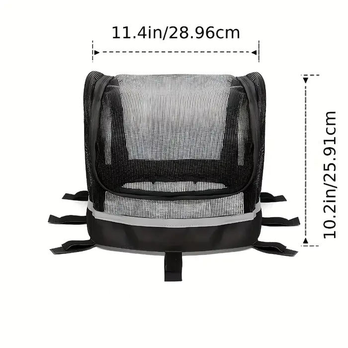 Housse de panier de vélo pour chats et chiens, avec ouverture zippée intégrale amovible, en maille r