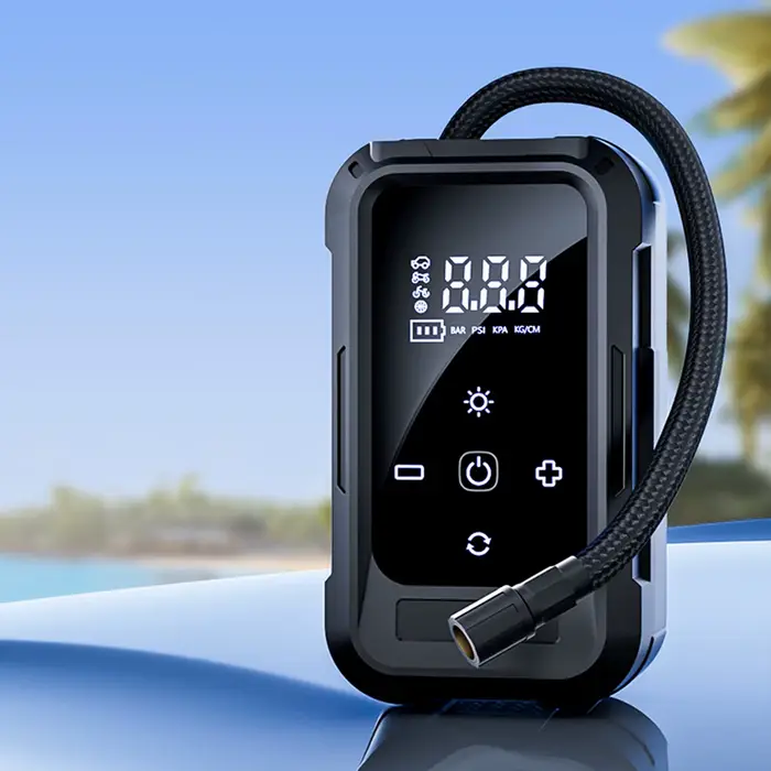 Gonfleur de pneus 140 PSI avec manomètre numérique, pompe à air électrique pour voiture, moto, vélo, ballons et plus encore