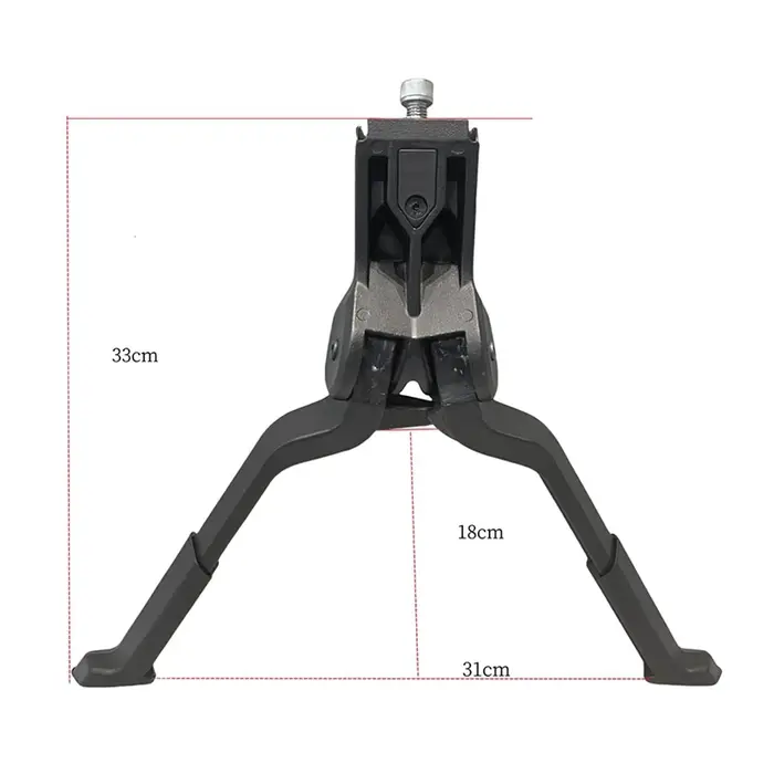 Béquille de vélo double jambe réglable en alliage d'aluminium bleu ciel pour vélo de randonnée VTT et Cargo robuste