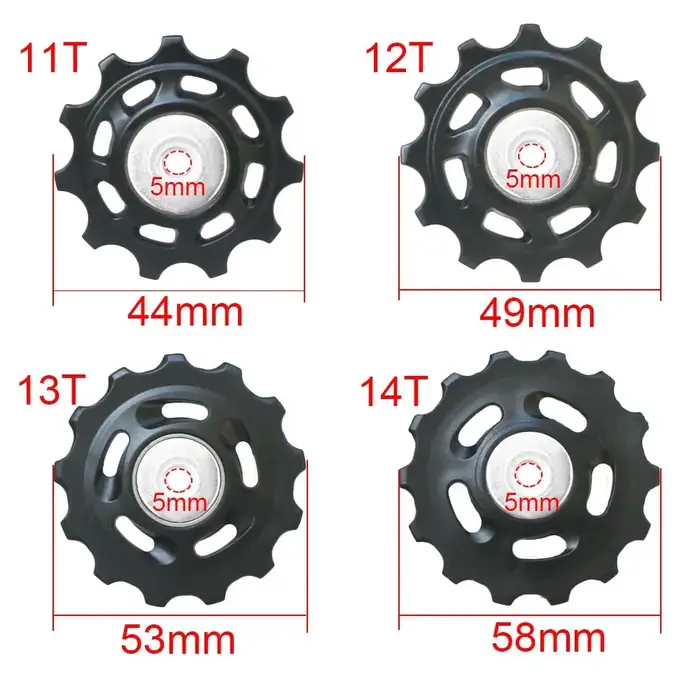 Guide de roue de poulie de dérailleur arrière de vélo 11T 12T 13T 14T