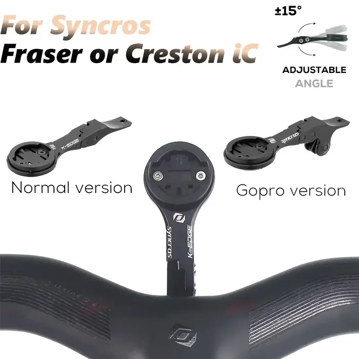 Aluminum Alloy Bike Computer Mount for Syncros Fraser Creston iC Cockpits Compatible with GoPro