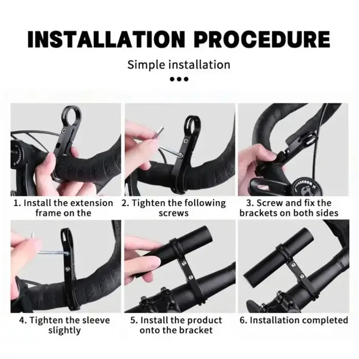 Extension de guidon de vélo en alliage d'aluminium