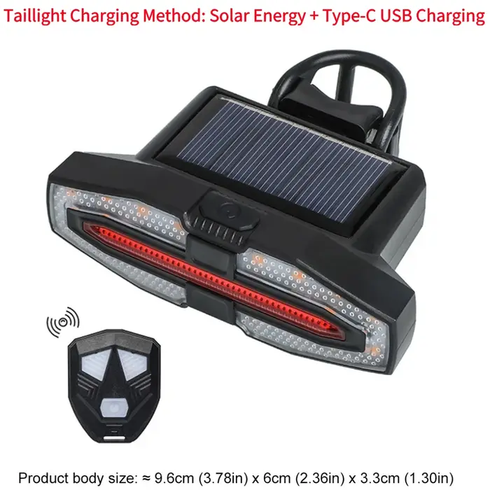 Feu arrière de clignotant pour Scooter électrique, rechargeable par USB, intelligent, sans fil, clig
