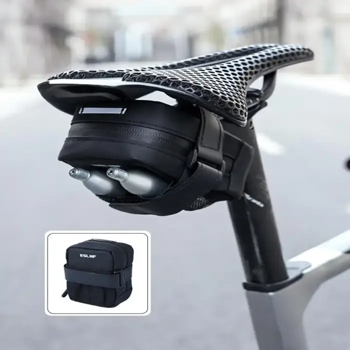 Sacoche de selle de vélo avec sangle réglable, sac de vélo de route en maille, sac imperméable grand