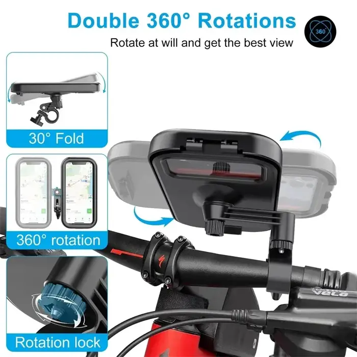 Support de téléphone portable de vélo étanche