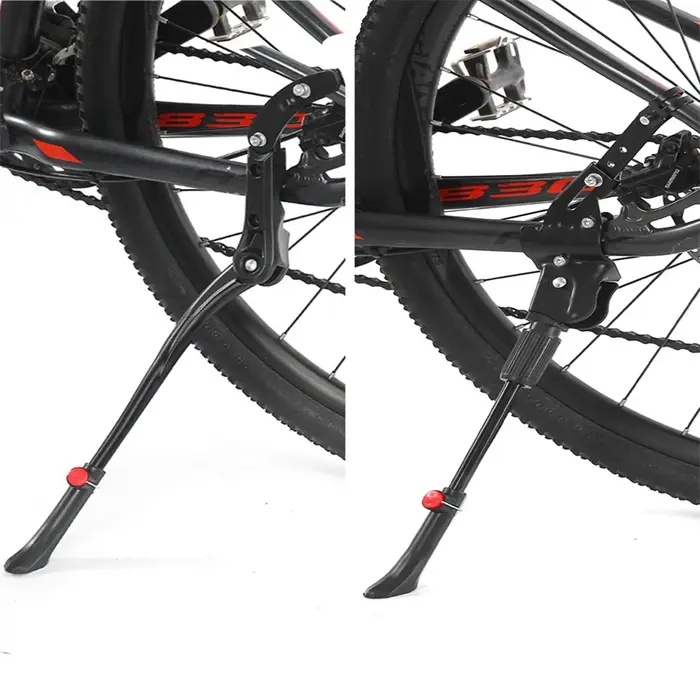 Béquille de vélo de route et VTT en aluminium réglable 24/26/27.5/29/700C – Support latéral arrière