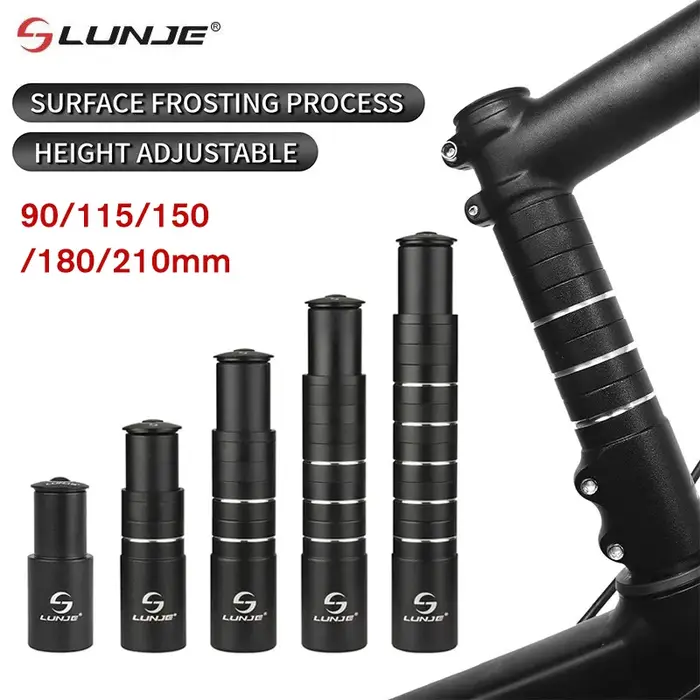 Extension de rehausseur de tige de vélo en alliage d'aluminium, extension de tige de vélo réglable, rehausseur de guidon de vélo, fourche avant, accessoire de vélo