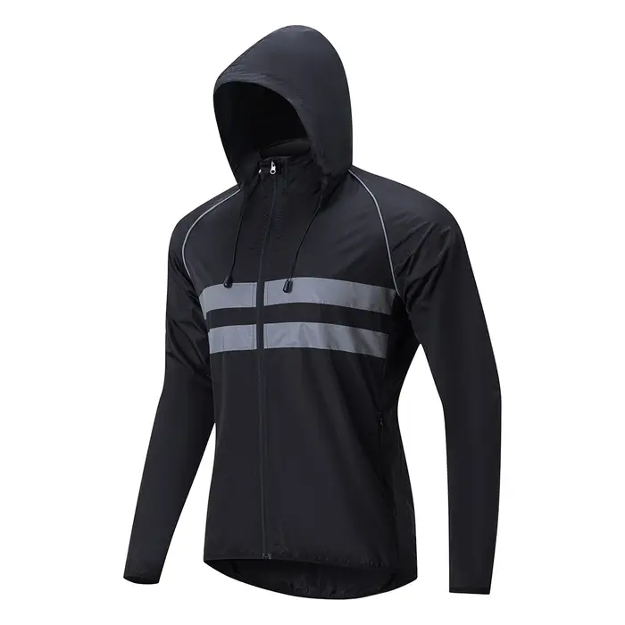 HISERWA – veste coupe-vent pour cyclisme, imperméable, réfléchissante, ultralégère, pour vélo de rou