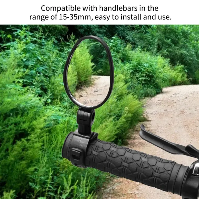 Rétroviseur auxiliaire pour guidon de vélo, résistant à 360, réglable, grand angle, cyclisme