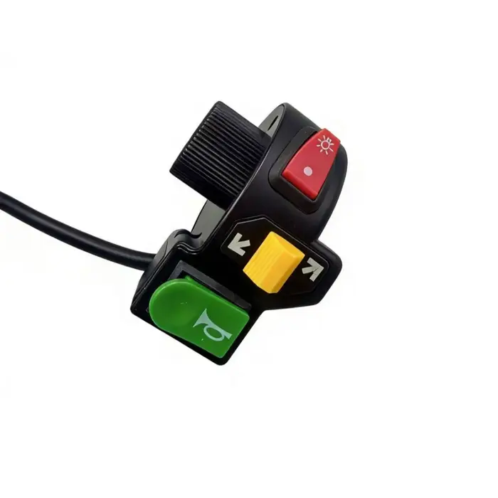 Interrupteur de guidon 3-en-1 pour moto/vélo électrique – Lumière