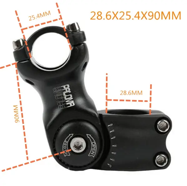 Potence réglable pour vélo de route et VTT, 90/110/130/25.4mm x 31.8/90/120mm