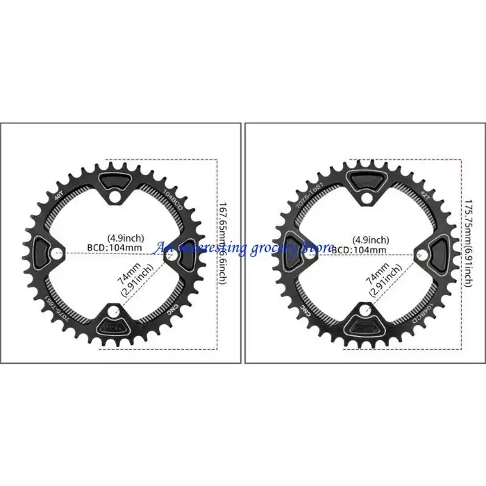 652d Bicycles Crankset Tooth 104BCD Wheel pour les vélos route