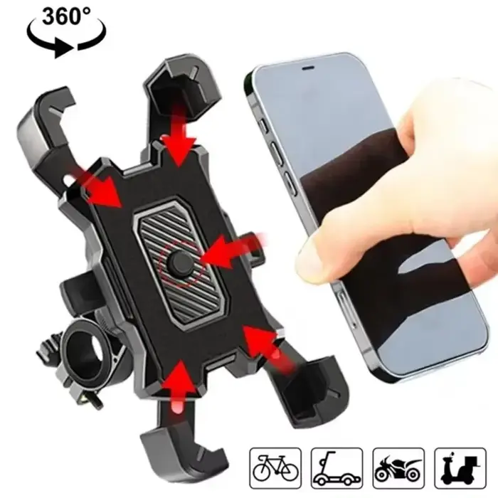 360 ° Support de téléphone rotatif pour vélo électrique