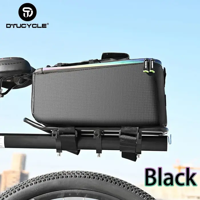 Sacoche de vélo, sacoche arrière, design léger, matériau de fond renforcé, forte capacité de charge,