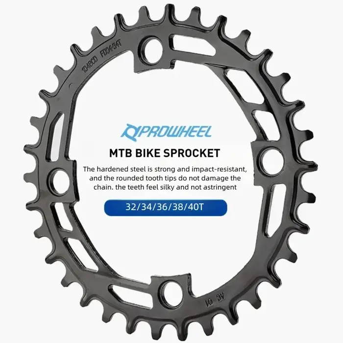 PROWHEEL 32T 34T 36T 38T 40T roue de chaîne de pignon de vélo vtt 104BCD plateau rond partie