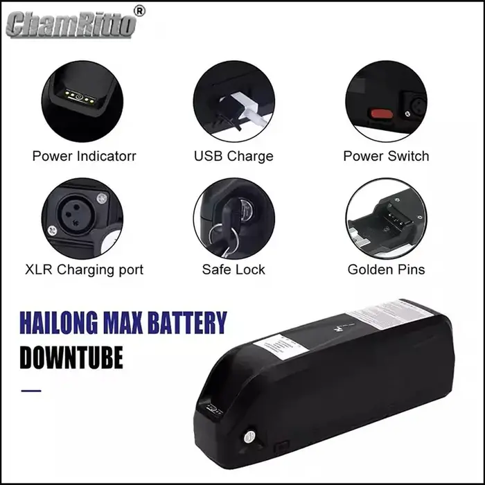 48v Hailong 36v 52v 60v 72v 24 30ah 40ah 50 60ah Batterie Velo Electrique Ebike Bateria 20ah cham-rider Akumulateur