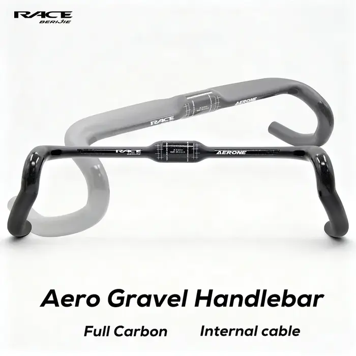 Guidon de vélo de gravier aérodynamique entièrement en carbone BERIJIE