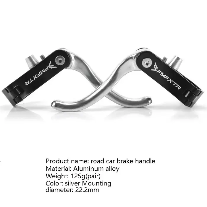 Poignée de levier de frein tout en aluminium pour vélo de route, accessoire de guidon, 23.8mm, 22.2m