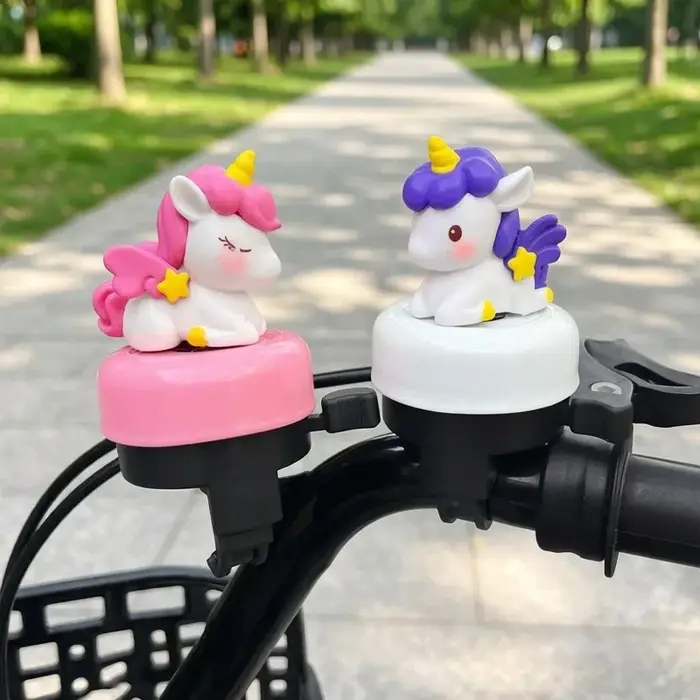 Sonnette de vélo licorne de dessin animé