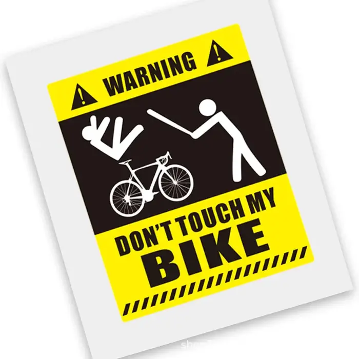 Autocollant en iode drôle WhatsApp 'T TOUCH MY BIKE