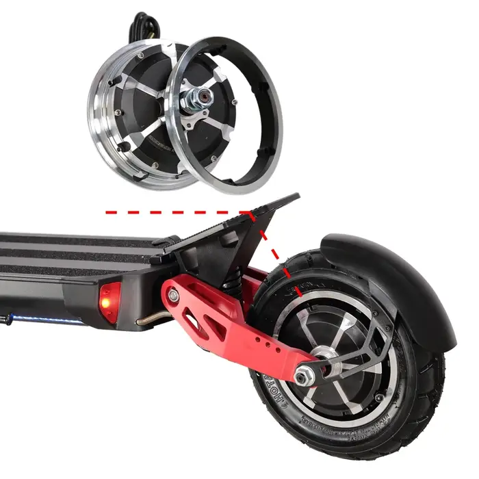 VDM Moteur de 10 pouces avec poignées Anneau de moyeu amovible pour VDM-10 APOLLO GBathroom ST E-GLIDE MACH 10 SPEEDUAL LITE Scooter électrique avant et arrière