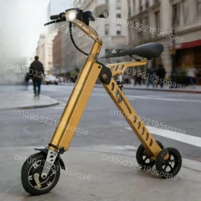 Véhicule électrique pliable portable, scooter électrique à trois roues pour les déplacements quotidi