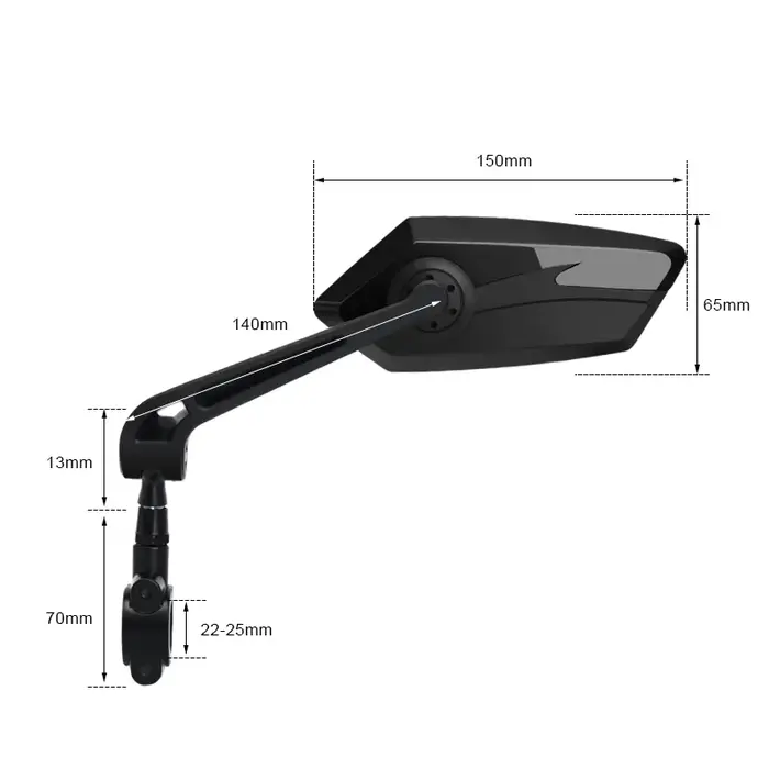 Rétroviseur de vélo bicolore grand Angle réflecteur clair large gamme rétroviseurs