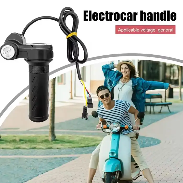 Poignée de contrôle de vitesse et accélérateur ergonomique en plastique renforcé pour vélo électrique Ridstar Q20 Q20Lite Q20Pro H20 H26Pro gris foncé et vert armée