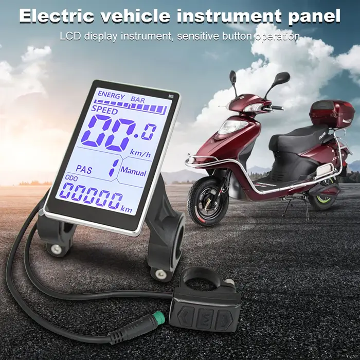Écran d'affichage LCD pour vélo électrique 24-48V