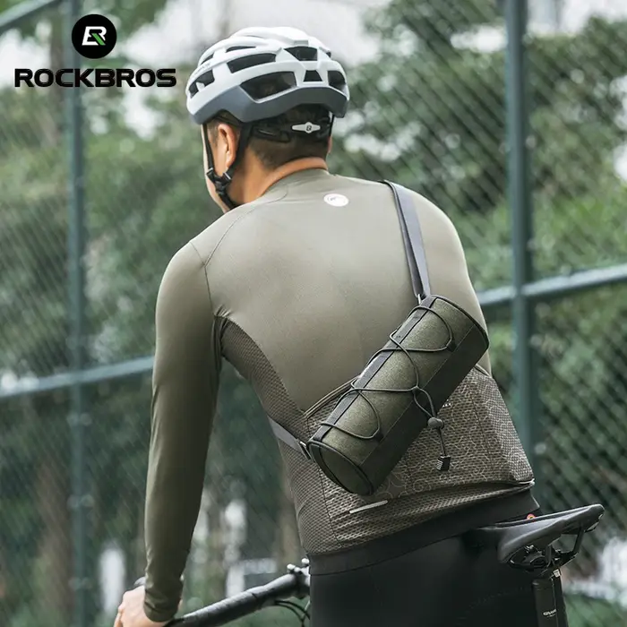 ROCKBROS sac de vélo avant Portable guidon sacoche 2L grande capacité multifonctionnel sac à bandoulière Tube