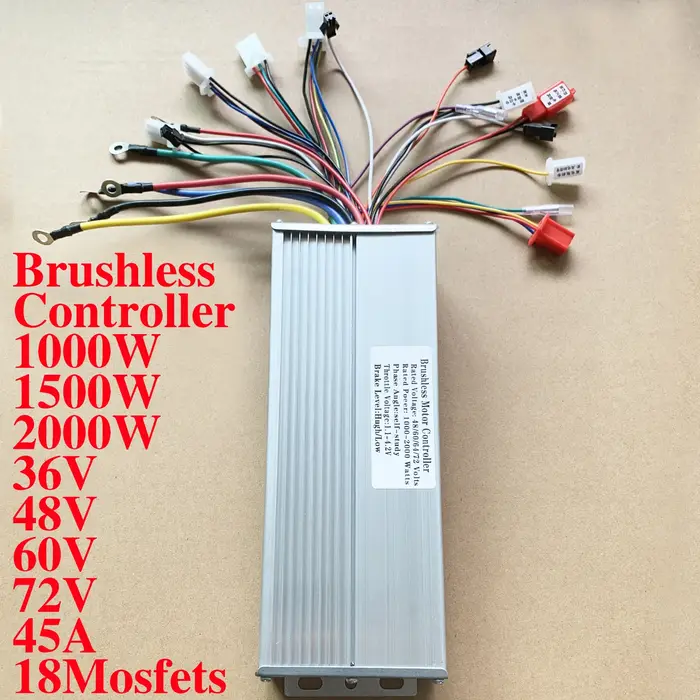 Contrôleur de vélo électrique 48V 60V 72V 2000W/2500W 45A /60A 18