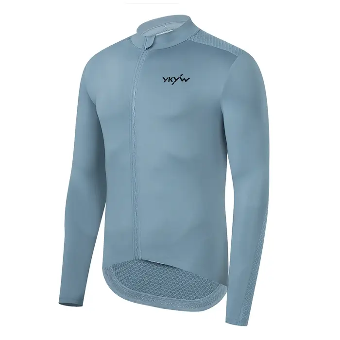 YKYW Maillot de cyclisme à manches longues pour hommes Chemise de course de vélo Pro Team Riding Bik