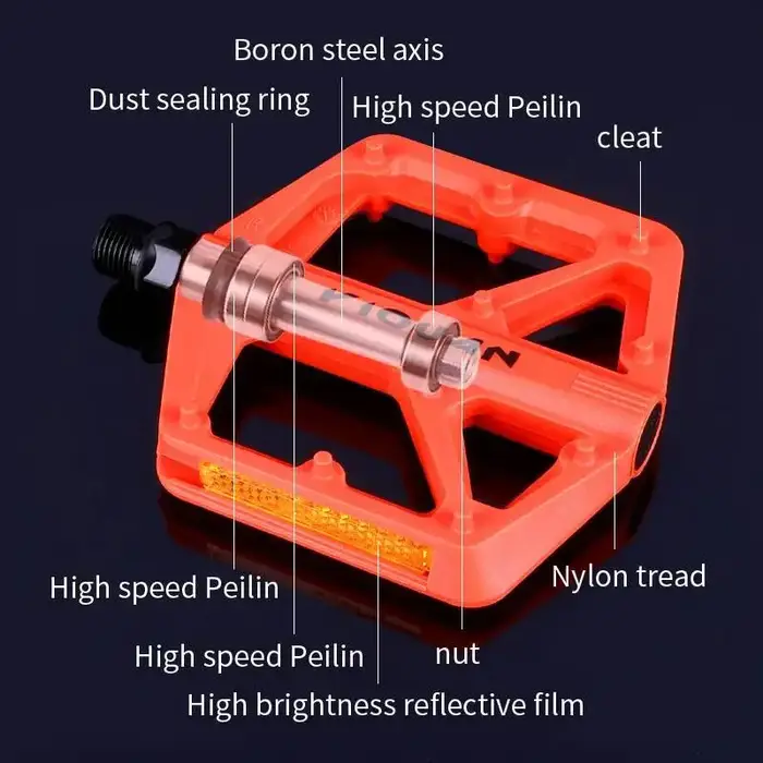 Pédales de vélo ESLNF en nylon avec roulements 9/16''